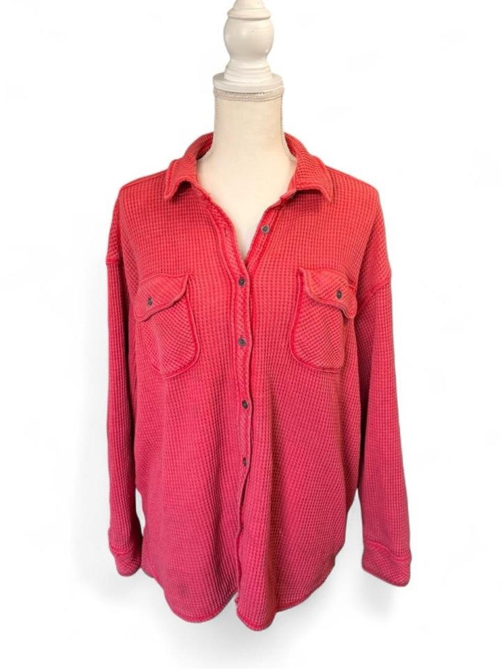 Aerie LumberJane oversized Waffle button up